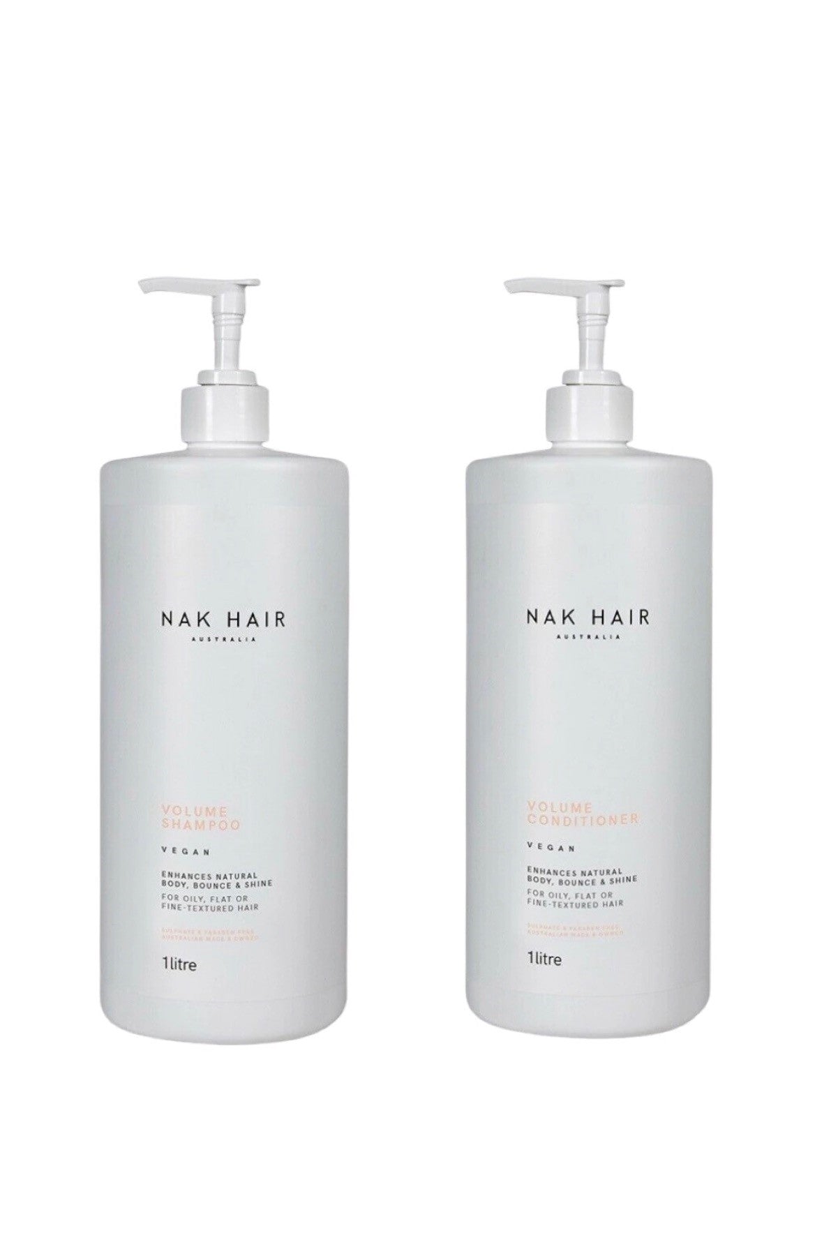 NAK Volume Shampoo & Conditioner 1L Quad Super Pack